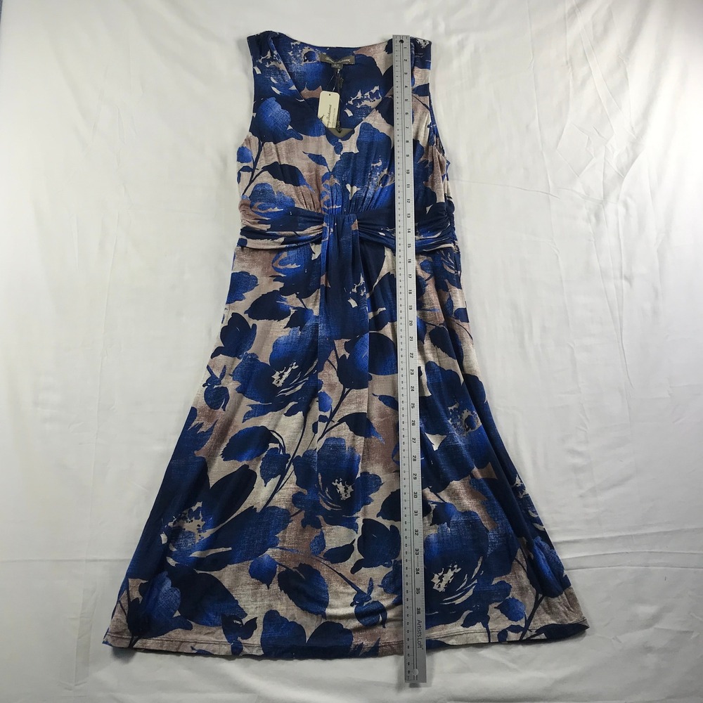 Tommy Bahama Poppy Cross Dress Blue Splash Floral V-Neck Sleeveless S/P TW69776 - Picture 2 of 8
